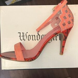 Coral Stiletto Sandals